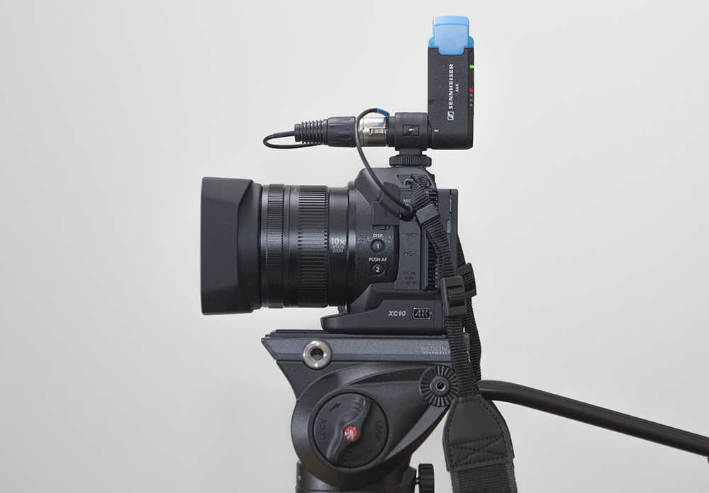Canon XC10とゼンハイザー ワイヤレス ラベリアマイク AVX-MKE2